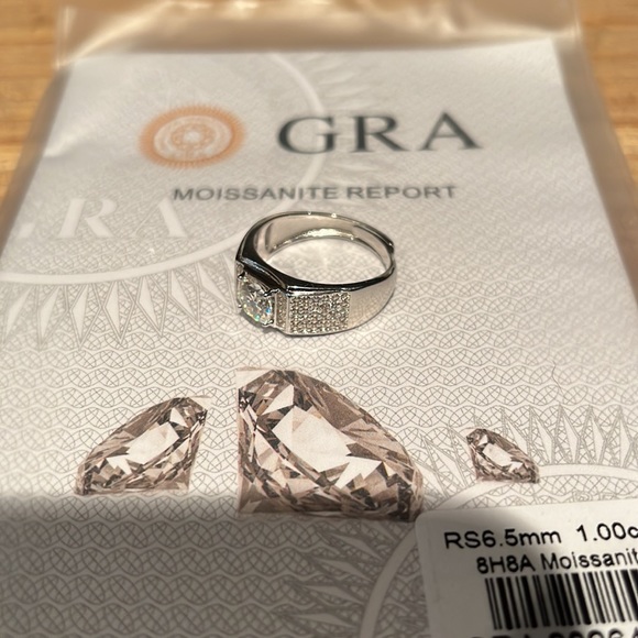 925 STERLING SILVER 1 CT MOISSANITE RING - Picture 5 of 12